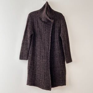 Eileen Fisher Organic Wool & Alpaca Cardigan Sweater Coat